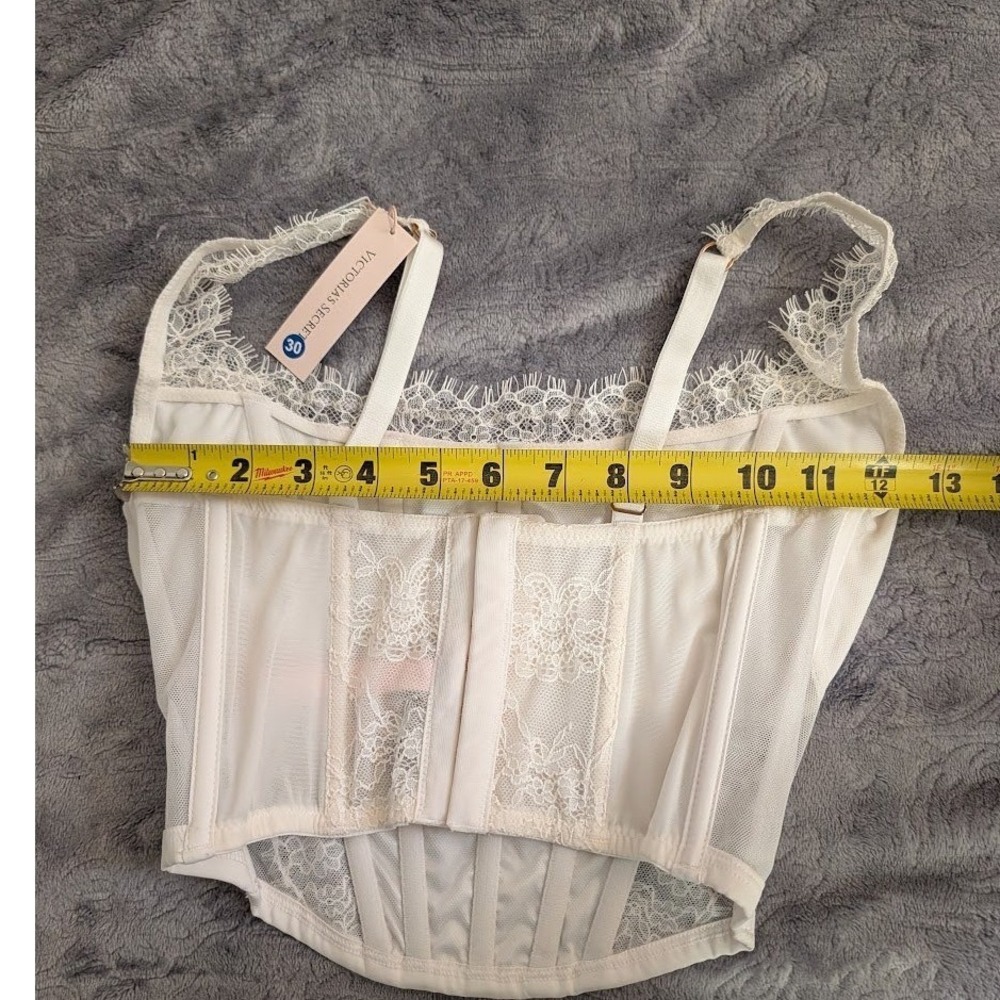 Victorias Secret Dream‎ Angels Lace Corset Bustier Top Ivory White Small-DD NEW - Picture 6 of 7